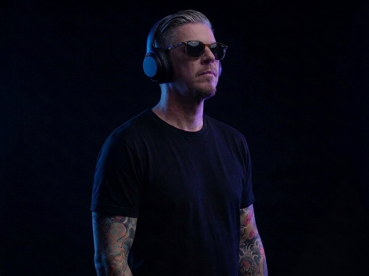 DJ SAME in headphones and sunglasses